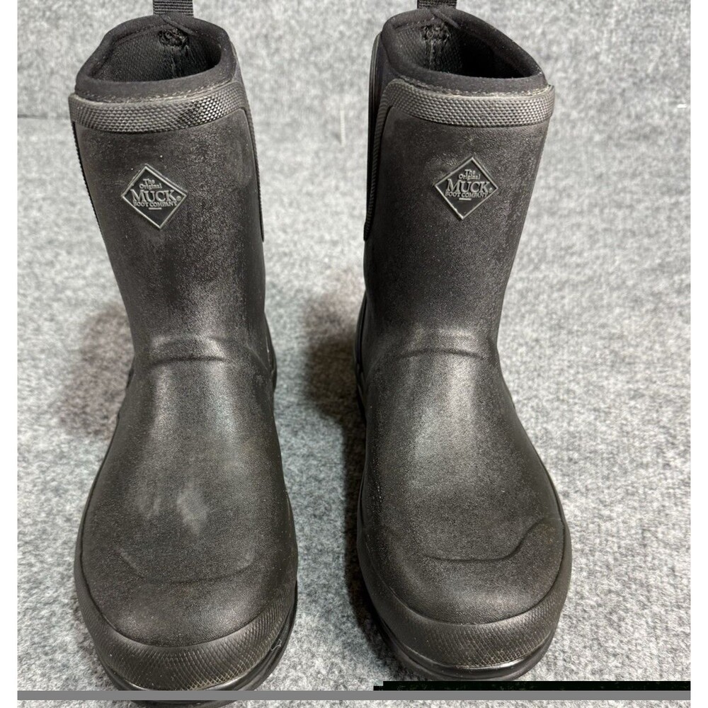 Muck Boot Company Men’s Mid‑Calf Waterproof Boots – Black –Size 8–Good Condition
